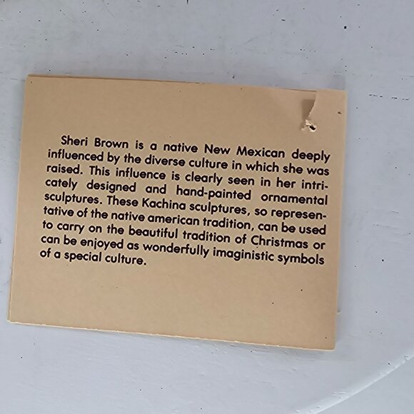 Owl Kachina Tree Spirit Ornament By Sheri Brown With Box - Picture 7 of 8